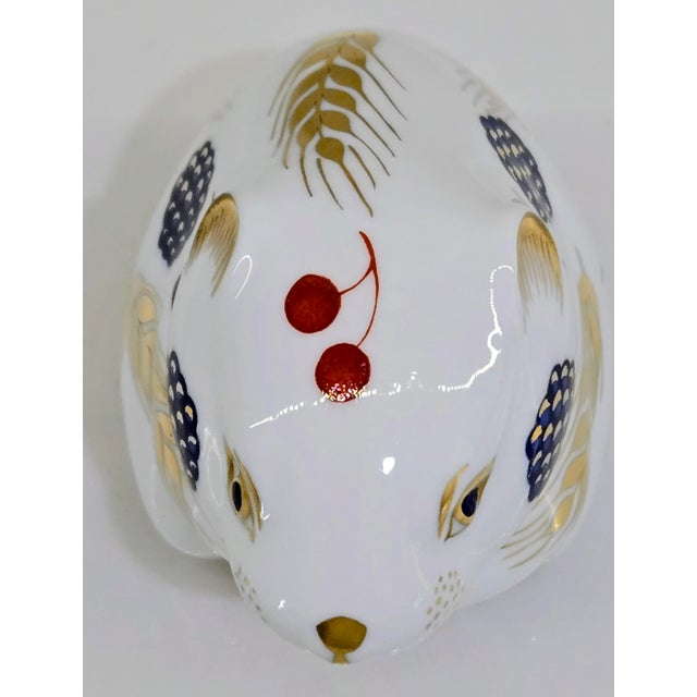 Ceramic Royal Crown Derby Harvest Mouse English Bone China Paperweight – Imari Style, Gold Stopper, Vintage Collectible Décor For Sale - Image 7 of 10