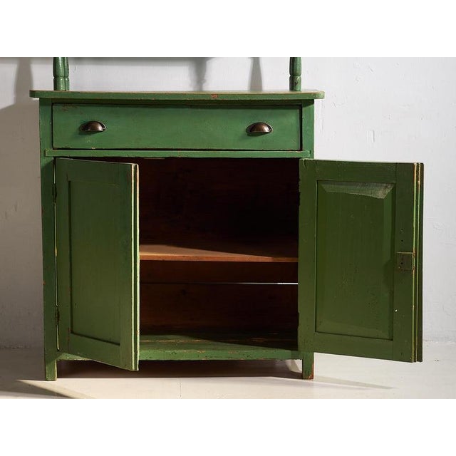 Antique Emerald Green Kitchen Cabinet, 1920s For Sale - Image 15 of 18