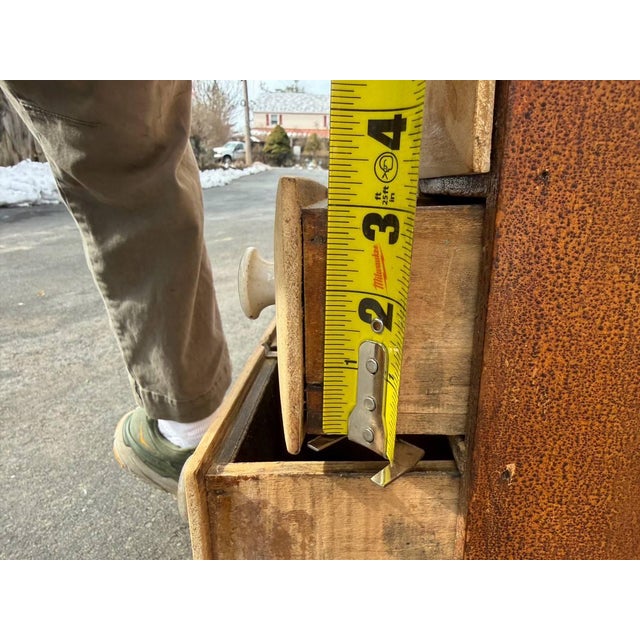 Brown Antique Pine Apothecary Cabinet or Spice Chest of Drawer For Sale - Image 8 of 16