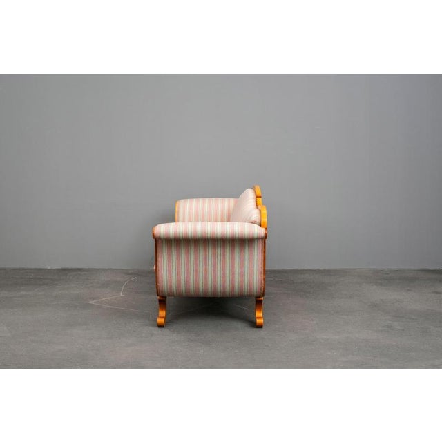 Biedermeier Style Sofa in Birch, Early 20th Century For Sale - Image 4 of 17