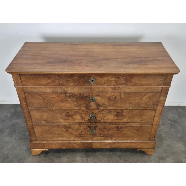 Louis Philippe Style Chest of Drawers in Burr Walnut Veneer For Sale - Image 10 of 12