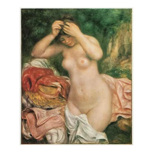 1977 After Auguste Renoir "Bather Arranging Her Hair", Large Full-Color Print