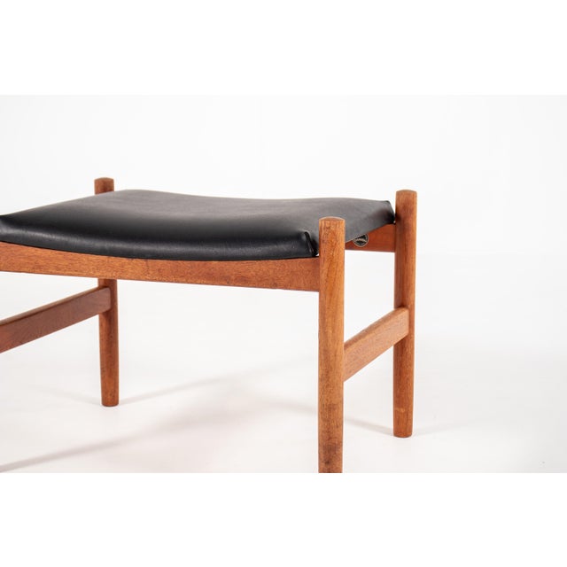 Vintage Danish Teak Ottoman by Hugo Frandsen for Spøttrup, Denmark, 1960s For Sale - Image 6 of 10