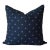Savannah Cross // Marine by Lauren Servati Textiles Pillow For Sale