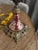 Red Pristine Mid 20th Century Japanese Moriage Porcelain & Brass Tall Lamps For Sale - Image 8 of 13