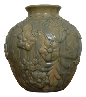 Floral Art Pottery Glazed Porcelain Vase