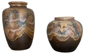 Ceramic Pottery Lava Vases from Dümler and Breiden, Germany, 1960s, Set of 2