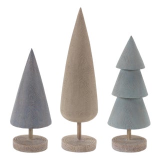 Modern Tabletop Pine Tree (Set of 6) For Sale