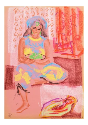 'Woman Seated' by Virginia Sevier Rogers, Post Impressionist, Fauve, Carmel, California Woman Artist, Philadelphia Academy of Fine Arts