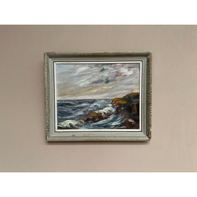 Holger Almquist, Sea, 1950s, Oil on Canvas, Framed For Sale - Image 18 of 18