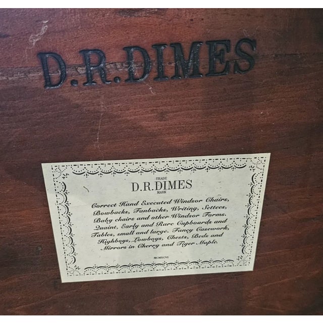 d.r. Dimes Continuous Arm Windsor Rocking Chair Bench Made in New Hampshire For Sale - Image 9 of 10