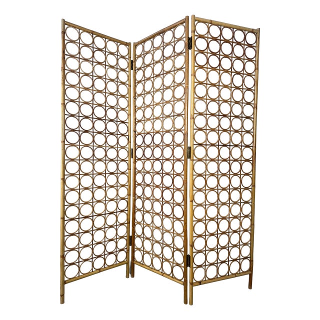 Vintage Bamboo Room Divider, 1970s For Sale