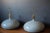 Mid-Century Modern Pair of Sculptural Mid-Century Modern Round Gray Ceramic Table Lamps For Sale - Image 3 of 11