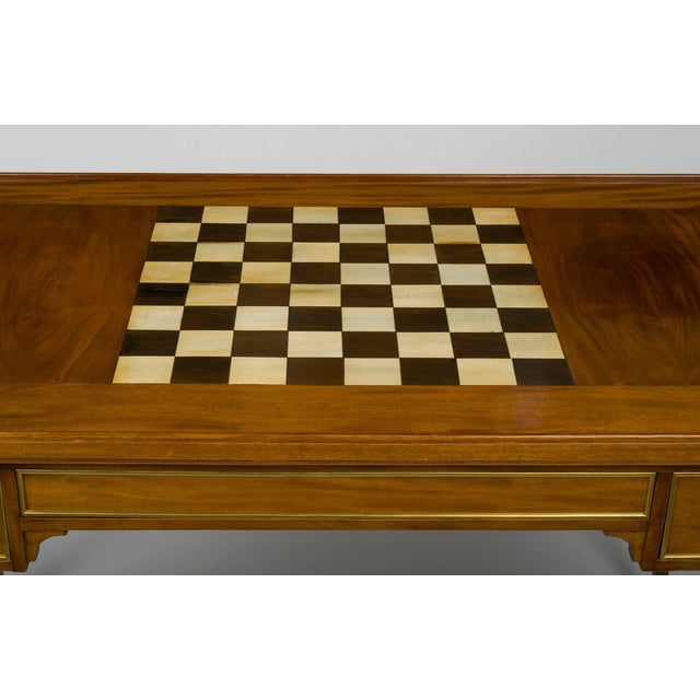 French Late 18th Century Louis XVI Ormolu Mounted Mahogany Tric Trac Table For Sale - Image 3 of 5