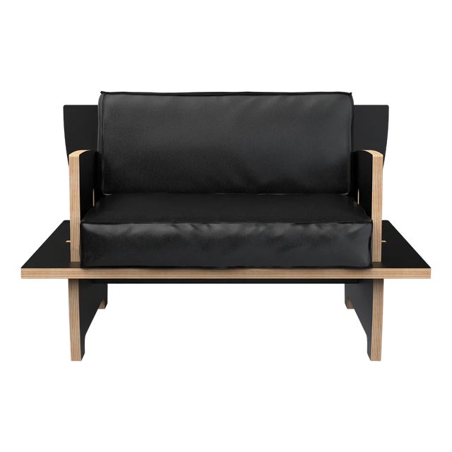 Cinque Black Armchair by Giovanni Agliottone For Sale