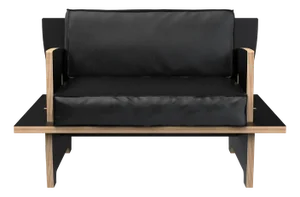 Cinque Black Armchair by Giovanni Agliottone