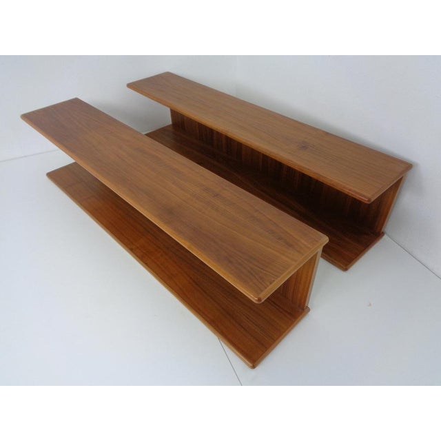Large Danish Teak Wall Shelves, 1970s, Set of 2 For Sale - Image 3 of 18