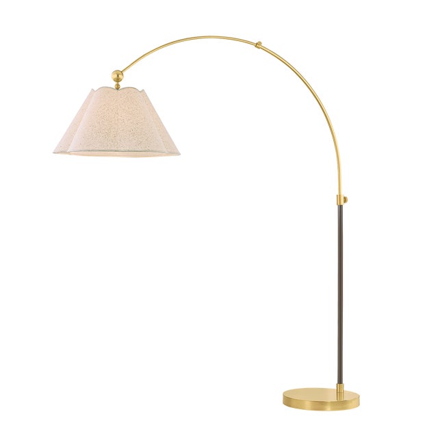 2020s Mitzi Janie 22 in. 1 Light Floor Lamp in Aged Brass and True Bronze Finish For Sale - Image 5 of 13