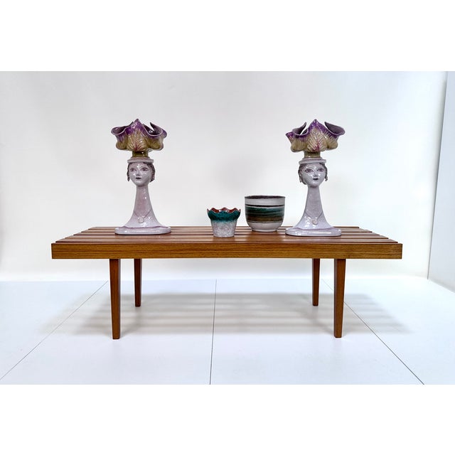 Ceramic Limited Edition Ceramic Art Model Daphne Female Busts Vases by Bele Bachem for Karlsruher Majolika, Germany, 1976, Set of 2 For Sale - Image 7 of 18