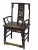 1920s Antique Chinese Armchair With Carved Back and Rim - a Pair For Sale - Image 5 of 10