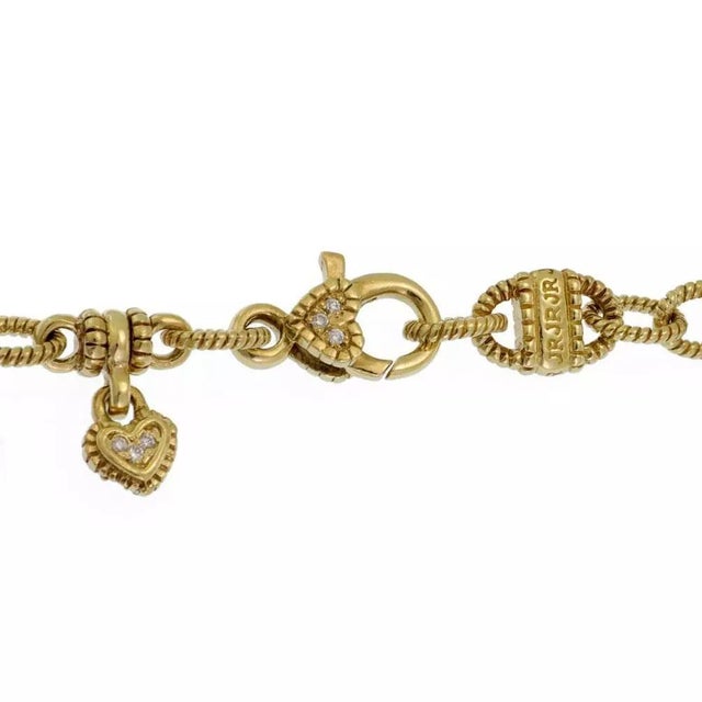 Contemporary Diamond Sapphire Bracelet 10ct Geometric 18k Yellow Gold Hinged Bangle For Sale - Image 3 of 4