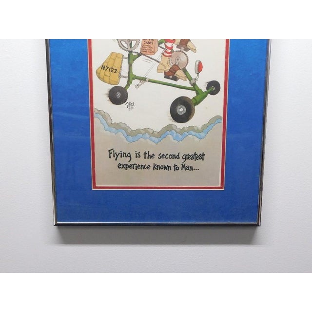 1970s Vintage 1978 Peter Mulcahy Hand-Signed Aviation Satire For Sale - Image 5 of 5