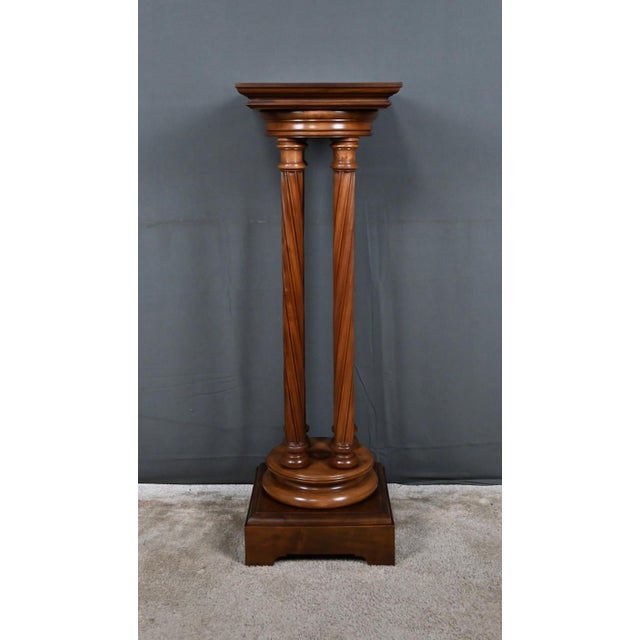 Neo-Gothic Walnut Swivel Side Table, 1900s For Sale - Image 15 of 18