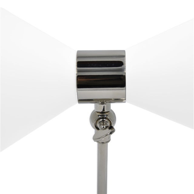 Contemporary Matthew Izzo Home August White Metal and Nickel Wall Sconce For Sale - Image 3 of 5
