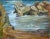 Gorgeous 1930's seascape of Pebble Beach by M.C. Richardson (Late 19th/Early 20th Century), 1932. Attribution on verso...