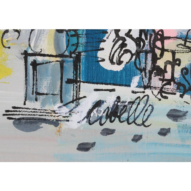 Charles Cobelle Chez Mere Marie, Charles Cobelle Acrylic on Canvas Painting For Sale - Image 4 of 4