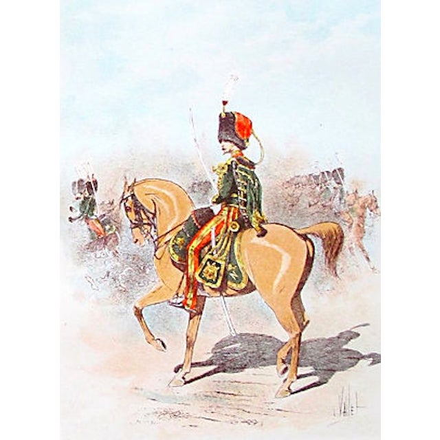 Two lithographs from Croquis de Cavalerie, printed in Paris by Firmin Didot in 1893. Each sheet is signed in the stone by...