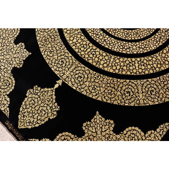 Textile Middle Eastern Rug in Silk For Sale - Image 7 of 11