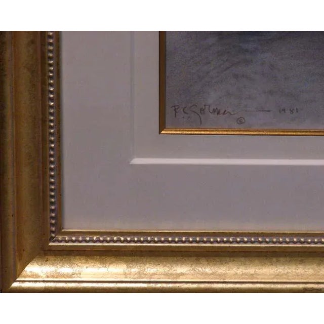 Impressionist R C Gorman Hand Signed Original Woman Pastel Drawing With Frame, For Sale - Image 3 of 4