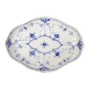 1960s Royal Copenhagen Serving Dish, Blue Fluted Half Lace, No. 552
