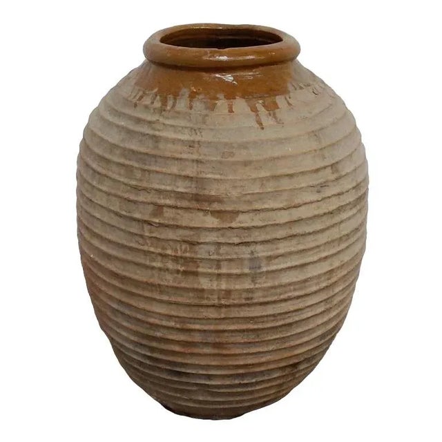 Vintage 1960s Extra Large Greek Terracotta Oil Vase For Sale - Image 4 of 4