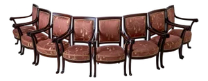 Empire Armchairs by Pierre-Benoît Marcion, France, 1810s, Set of 8