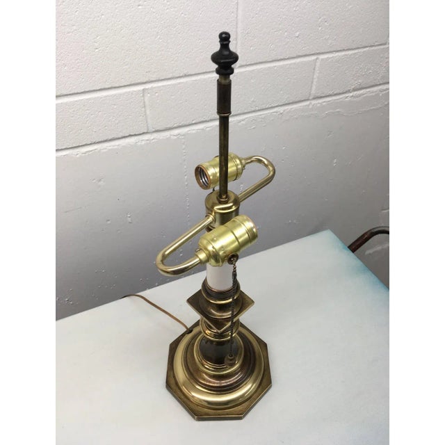 Brass Candlestick Table Lamp Manner of Stiffel For Sale - Image 11 of 13