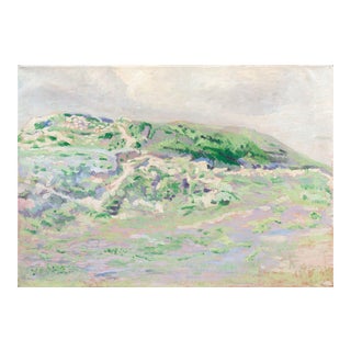 'Coastal Dunes, Cream and Lilac' by Hendrik Van Mook, Early Dutch Post-Impressionist Oil Landscape For Sale
