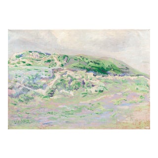 Coastal Dunes, Cream and Lilac' by Hendrik Van Mook, Early Dutch Post-Impressionist Oil Landscape For Sale