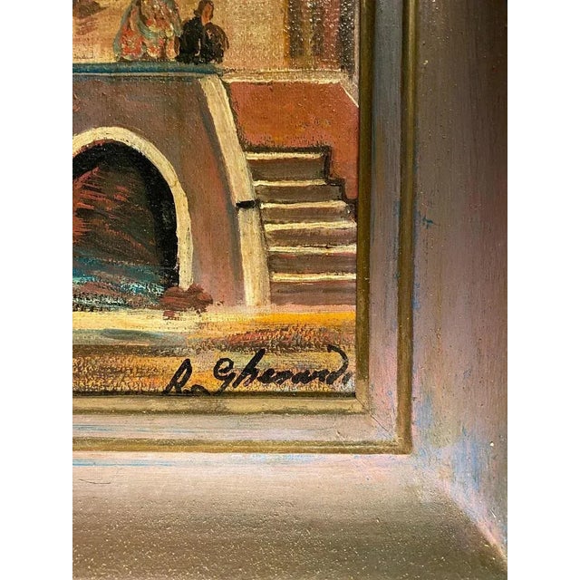 Cotton work sold with the frame. Total size with the frame 53x69 cm This piece has an attribution mark, I am sure that it...