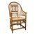 Boho Chic Brighton Pavilion Style Rattan & Bamboo Armchair For Sale