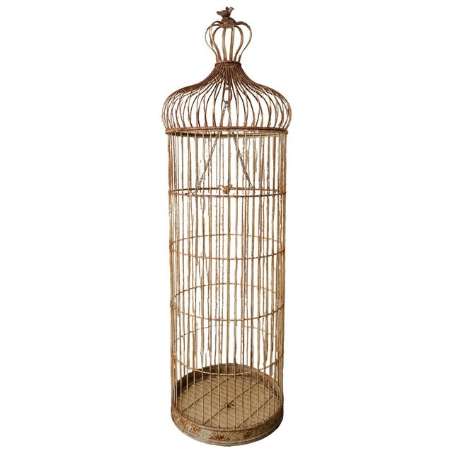 Large Metal Birdcage, Early 20th Century For Sale - Image 10 of 10
