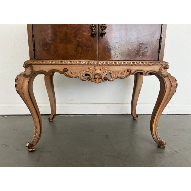 Wood Antique French Rococo Revival Nightstand For Sale - Image 7 of 9