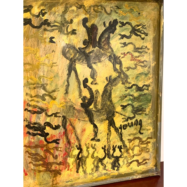 Freedom Warriors on Horseback' by Purvis Young For Sale - Image 11 of 18