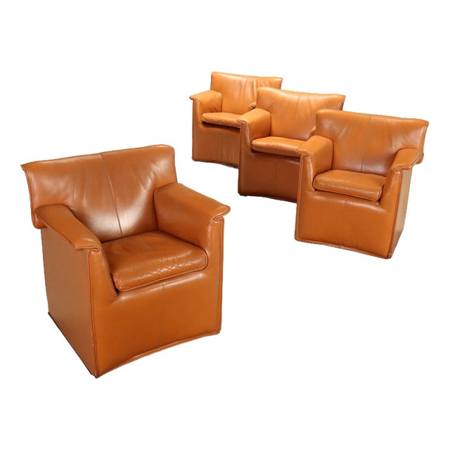 Laurianetta Lounge Chairs attributed to Afra and Tobia Scarpa for B&B Italia, Set of 4 For Sale