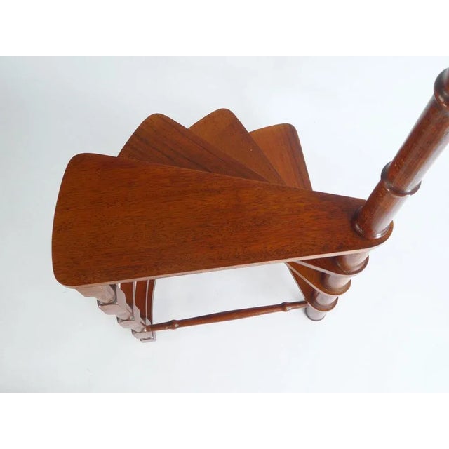 Brown Victorian Style Library Stairs in Wood, 1950s For Sale - Image 8 of 9