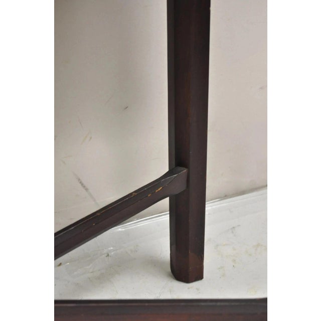 Antique Georgian Chippendale Mahogany Convertible Flip Top Console Game Table For Sale - Image 10 of 12