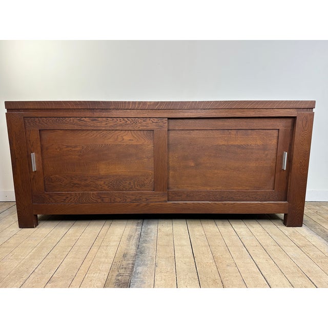 Brutalist Sideboard in Oak, 1990s For Sale - Image 14 of 14