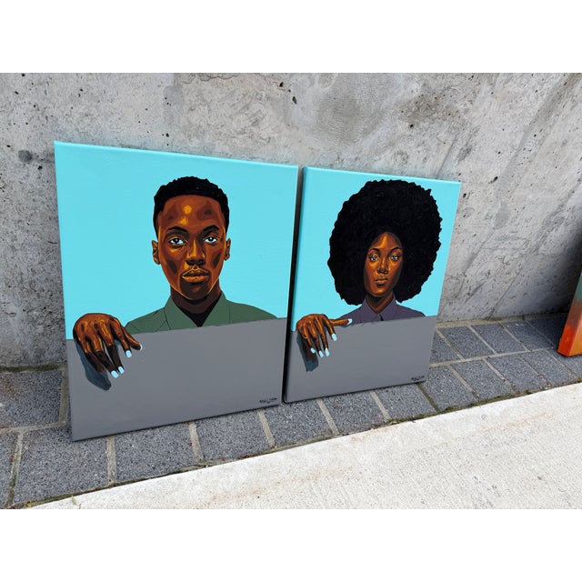 Plastic The Silent Guarde, 2, Acrylic Painting by Emmanuel Akolo. (2026) For Sale - Image 7 of 12