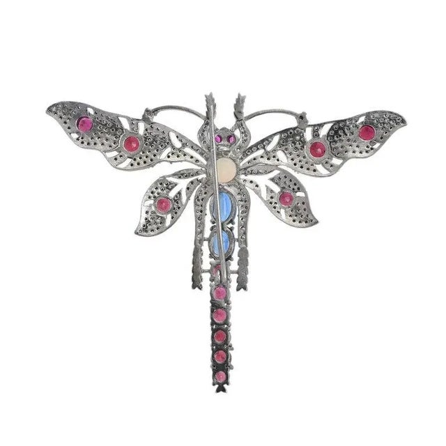 Victorian Dragonfly Brooch Pin for Animal Lovers For Sale - Image 6 of 8